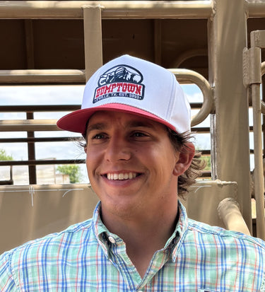 White & Red Ky Hamilton Hump Town Cap
